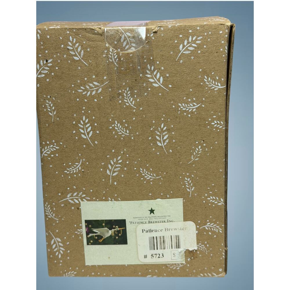 Patience Brewster Krinkles MINI Golden Rings Goose Ornament Box Tag Discontinued - Picture 10 of 12